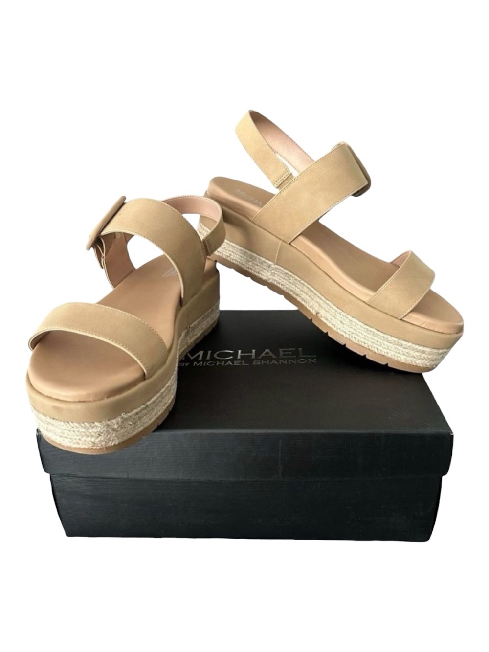 Michael Shannon Kira Tan Espadrille Platform Sandal 11